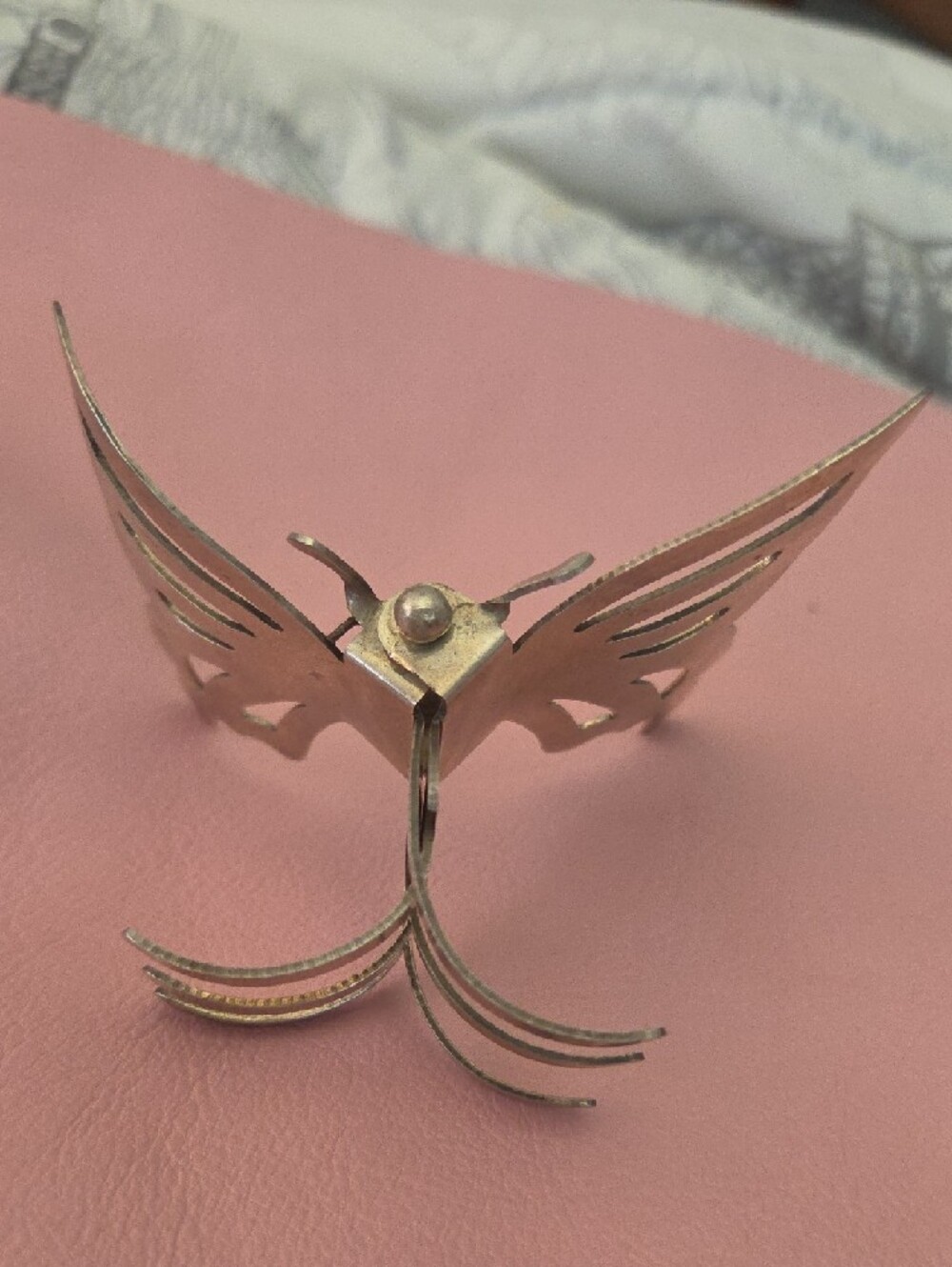 Butterfly Metal Hair Clip in Sterling Silver - Picture 4 of 4